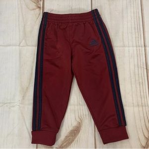 Adidas Maroon and Navy Striped Sweatpants Size 12M